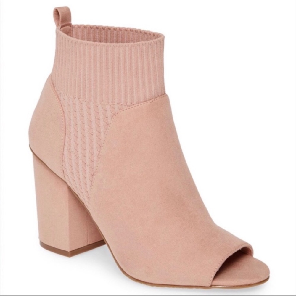 Nordstrom BP blush heel open toe booties